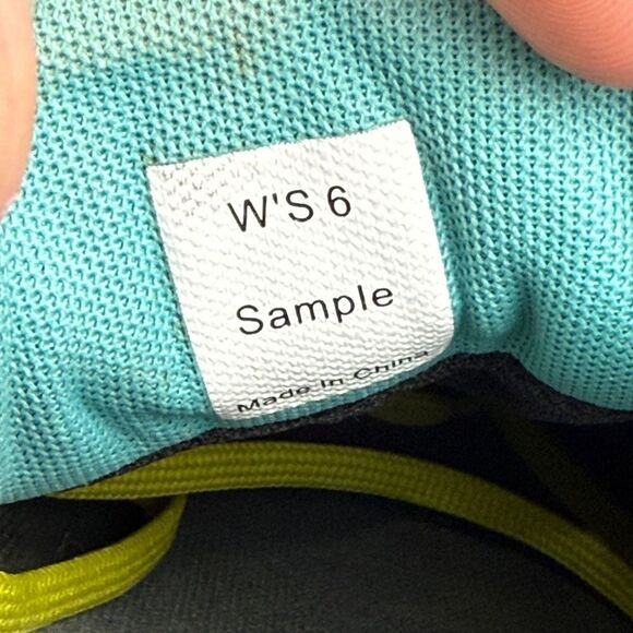 Merrell All Out Terra Ice Women’s Sz 6 Teal Lime Low Top Vibram Mountain Shoes - Picture 6 of 12